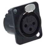 Neutrik NC3 FD-LX-B Conector XLR 3p Mama Panou