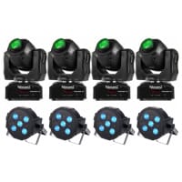 Sistem lumini scena 4x Moving-head Panther-70, 4x LED PAR