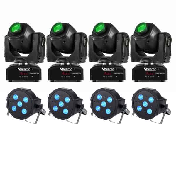 Sistem-lumini-scena-Panther-70-LED-PAR Sistem lumini scena 4x Moving-head Panther-70, 4x LED PAR