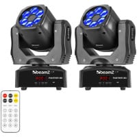 Set 2 moving head LED Hibrid, Beamz Panther80 cu telecomanda