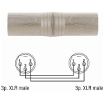 Neutrik NA3 MM Adaptor XLR 3pT - XLR 3pT