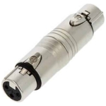 Neutrik NA3 FF Adaptor XLR 3pM - XLR 3pM