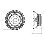 Oberton 12B450 Difuzor woofer 12 toli