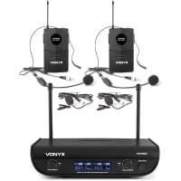 WM82 set 2 microfoane wireless lavaliera, headset