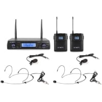 Sistem microfoane wireless WM62B Set 2 microfoane lavaliera, headset, UHF, PLL