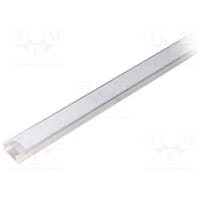 Profil aluminiu banda Led, drept, ecran clar, 1m