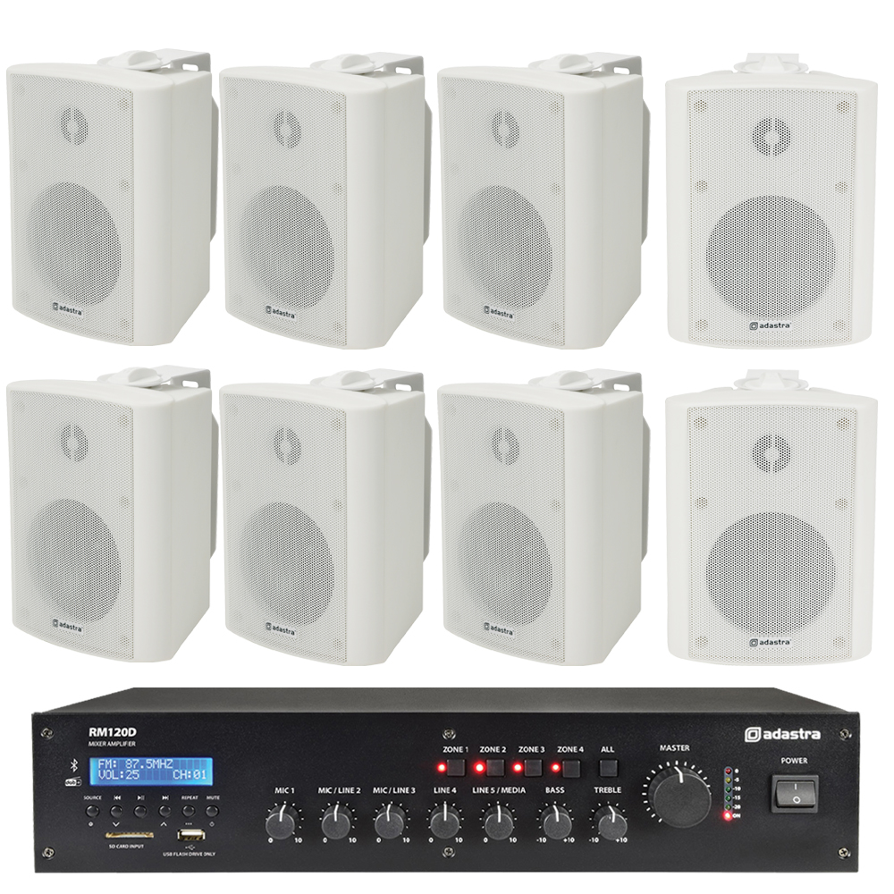 sistem-audio-restaurant Sistem audio restaurant Interior Exterior Adastra BP4V White Bundle 8