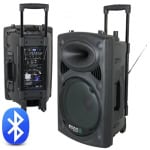 Ibiza PORT15-UHF, 800W, boxa portabila cu microfoane wireless, karaoke, bluetooth - imagine 3