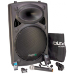 Ibiza PORT15-UHF, 800W, boxa portabila cu microfoane wireless, karaoke, bluetooth - imagine 2