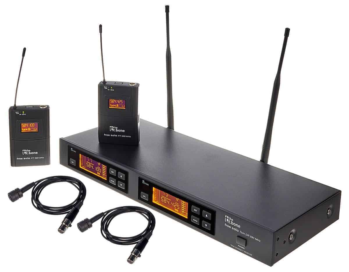 the t.bone free solo Twin PT Lavalier Set Lavaiere wireless the t.bone free solo Twin PT Lavalier Set
