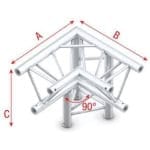 Corner 90 grade down right, apex down