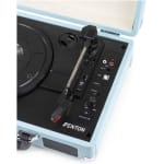 Pickup vintage Fenton RP115, lemn turquoise, 33-45-78 RPM, cu boxe - imagine 5