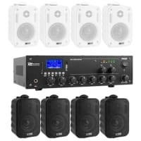 sistem boxe perete alb negre 100v 2 zone