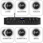 Sonorizare in tavan ECO-FIT-6 MULTIROOM, bluetooth, 6 zone, JVC - imagine 7