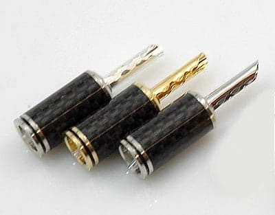 112005 carban conector tip banana audiofil rodiu CE202-Rhodium