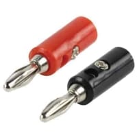 Set conectoare boxe banana rosu negru