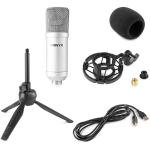 Microfon Podcast USB Vonyx CM300S, studio, pop filtru, stativ - imagine 6