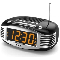 Radio cu ceas Akai CE-1500, Negru