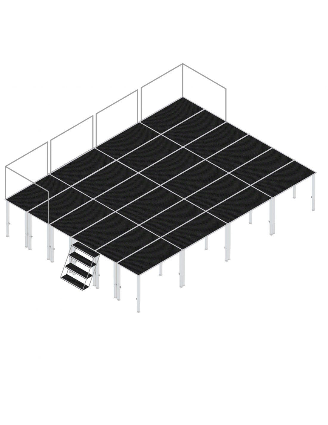 podium-10m-x-8m-exterior-si-interior-cu-scara-si-accesorii Scena completa modulara 10m x 8m