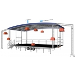 Scena mobila tip remorca Arcum X60 cu acoperis arcuit