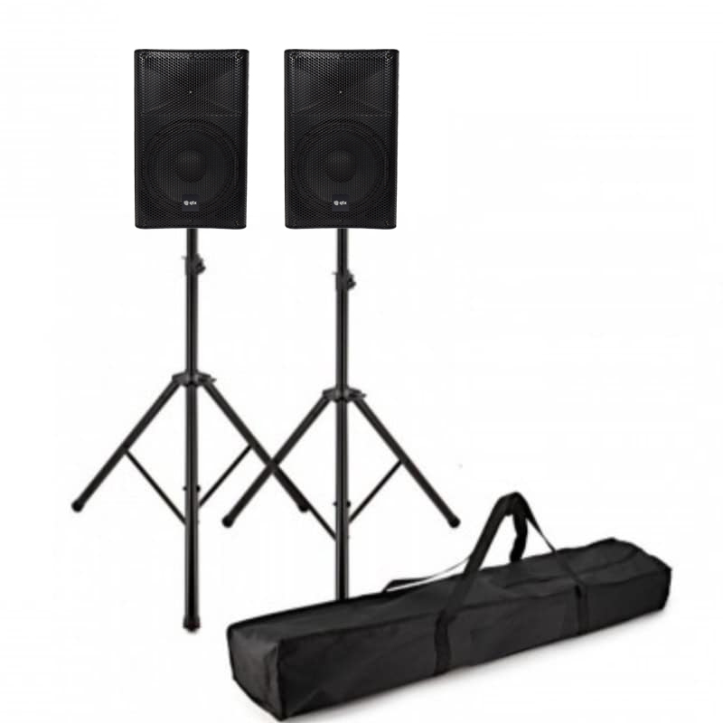 set-boxe-active2 Boxe profesionale active bluetooth cu stative QTX Quest 10
