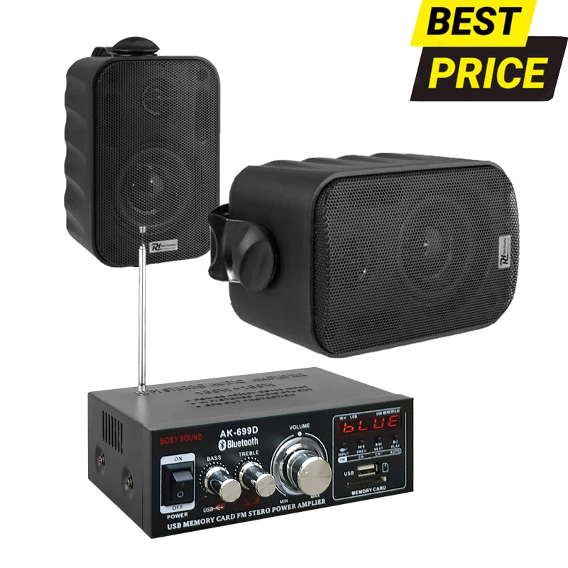 set-boxe-bluetooth-cu-amplificator2 Set boxe bluetooth cu amplificator Horeca Basic Wall-5