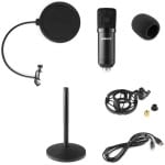 Microfon studio USB cu stativ de masa si pop filtru, Vonyx CMTS300 - imagine 4