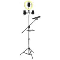 Stativ microfon podcast cu Ring Light LED
