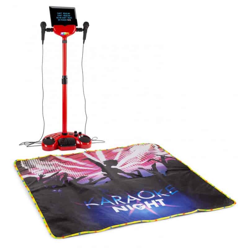 sistem-de-karaoke-piedestal-covor-mat-luminos-bluetooth-usb-2x-microfoane-ro-u-fenton-ksm15r-6d5 Set Scena Karaoke cu sistem microfoane si lumini KSM15R