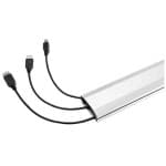 Plinta mascare cablu TV Aluminiu Blackmount CC09-110, 1100 x 60 x 20mm (WxLxD), Silver - imagine 4