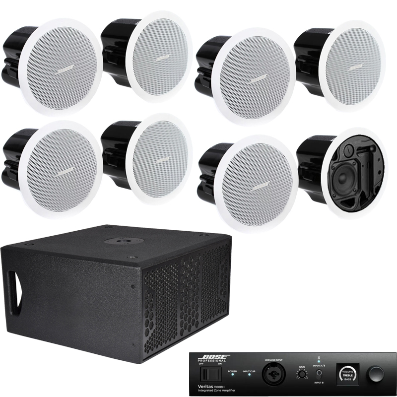 sistem-bose-cu-subwoofer-3 Bose Restaurant Speakers System 8x FS2C White + Subwoofer