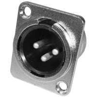 Mufa XLR Panou Tata, metal, argintiu