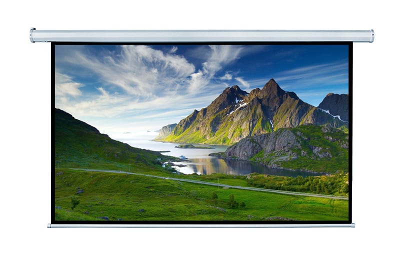 Ecran-proiectie-EL169 Ecran proiectie tavan/perete, electric, 240 x 135 cm, Blackmount, cu telecomanda, Format 16:9 - imagine 1