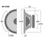 Difuzor full range 6 inch Monacor SP-276/8 - imagine 2