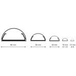 Plinta mascare cabluri Aluminiu Multibrackets 2155, ALB - imagine 2