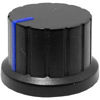 Buton Volum plastic Negru-albastru