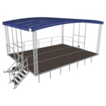 Scena concert remorca Arcum X36 cu acoperis arcuit asambare