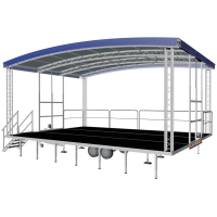 Scena concert remorca Arcum X36 cu acoperis arcuit