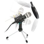 Microfon cu Pop Filter si trepied VARR 2