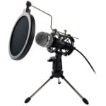 Microfon cu Pop Filter si trepied VARR