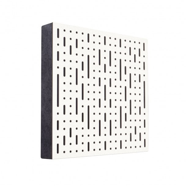 Dimensiune- 60 x 60 x 10 cm Panou acustic decorativ Mega Acoustic FiberPRO 60 BinaryBean Alb