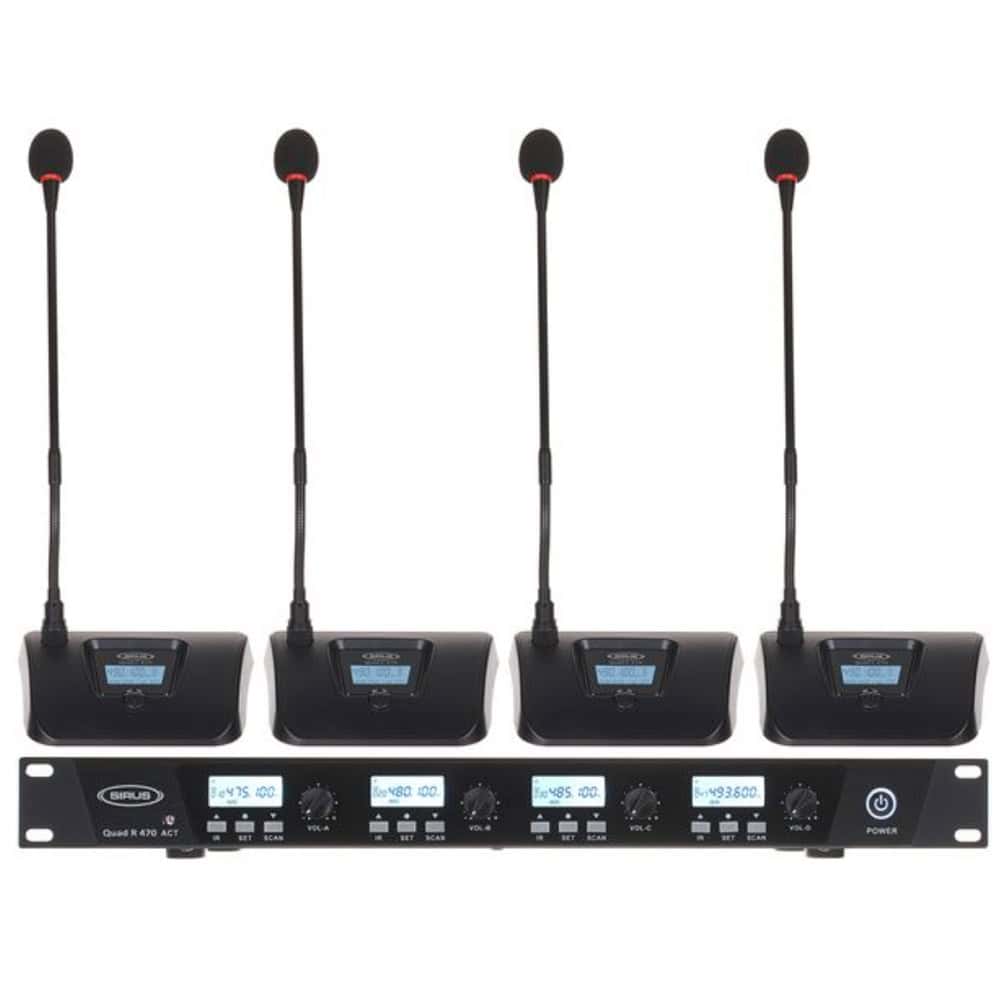 sirus-quad Sistem Microfoane Conferinta Wireless Sirus Quad R + 4C 470 Bundle