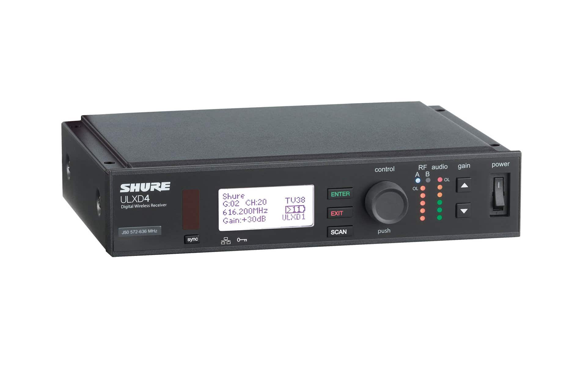 receiver-shure-ulxd-4 Shure ULXD4 Single Wireless Receiver