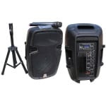 Boxa cu stativ si microfon wireless 10 inch, sistem activ, telecomanda, bluetooth 2110AMS - imagine 4