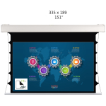 Ecran de proiectie motorizat perete/tavan MOT TENSIONED Home Vision 335x189(151"),16:9, alb,comutator perete 1