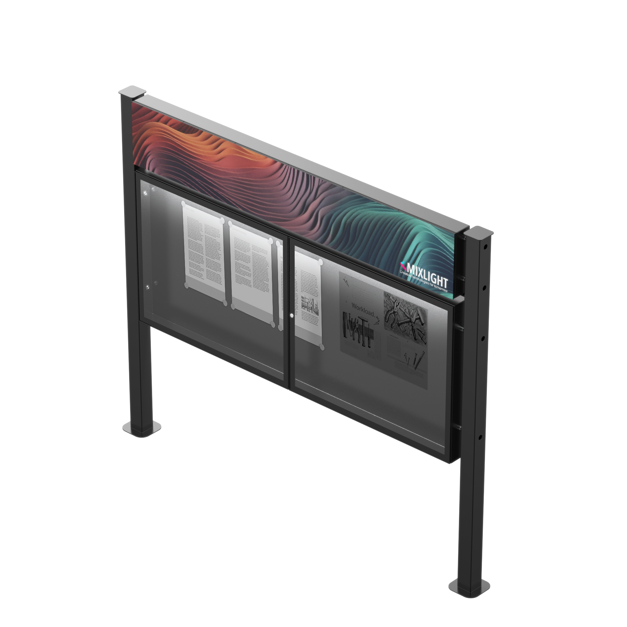 Perspective.1892 Panou publicitar stradal informativ cu ecran LED PT405