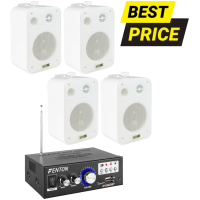 Set 4 boxe pasive cu amplificator Horeca Basic Wall-6WH