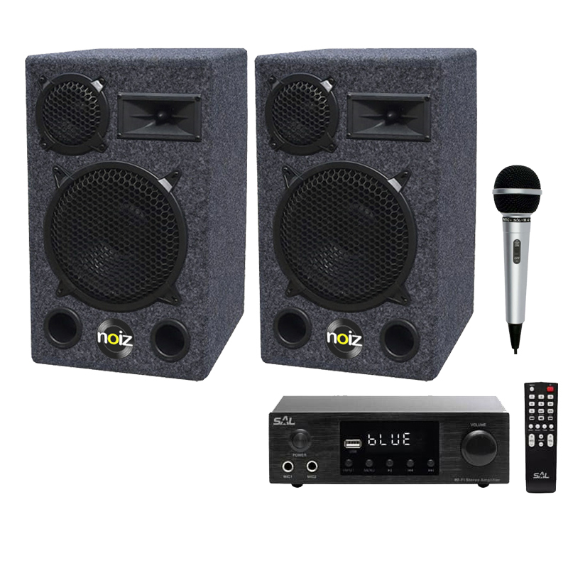 sistem-audio-cu-microfon Sistem boxe cu microfon Noiz Retro Mic Bundle 1