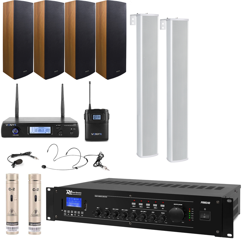 sonorizare-biserica-pro-8-coloane Sistem sonorizari Biserici PRO-2 Colum-Wood