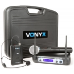 Microfon wireless Vonyx WM512C, cu geanta transport